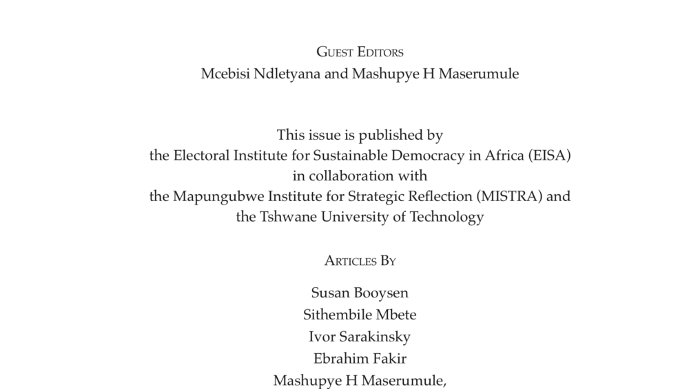 Introduction: The 2014 Elections: Game-Changer or Continuation of Status-Quo? 1 journal of african elections vol14 number 1 transparent democratic governance in africa